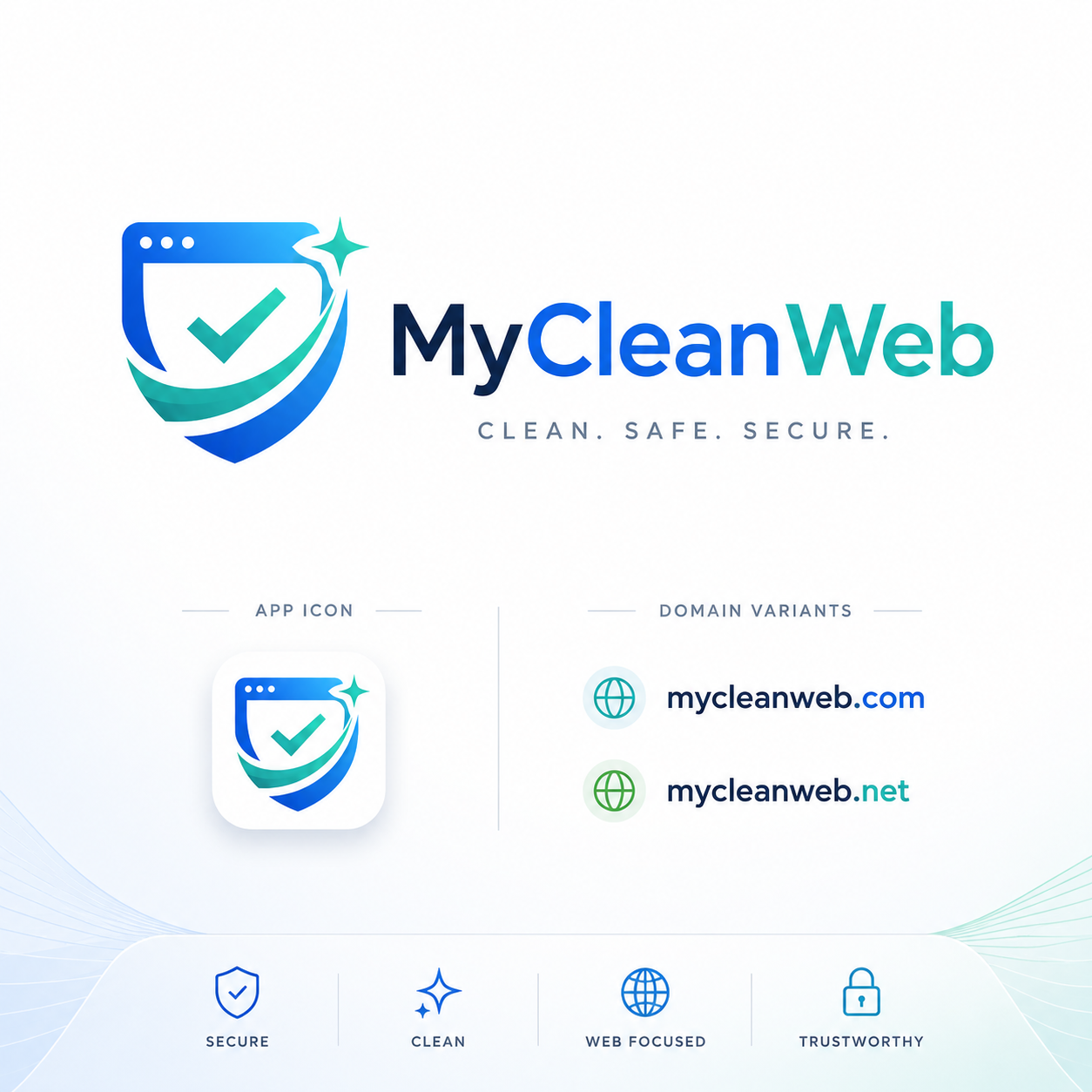 MyCleanWeb kurumsal kimlik ve logo sunumu